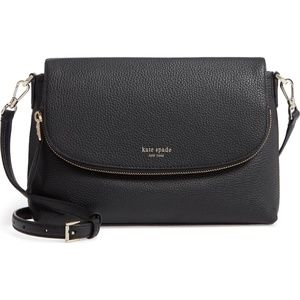 Kate Spade Polly Black Leather Crossbody Bag